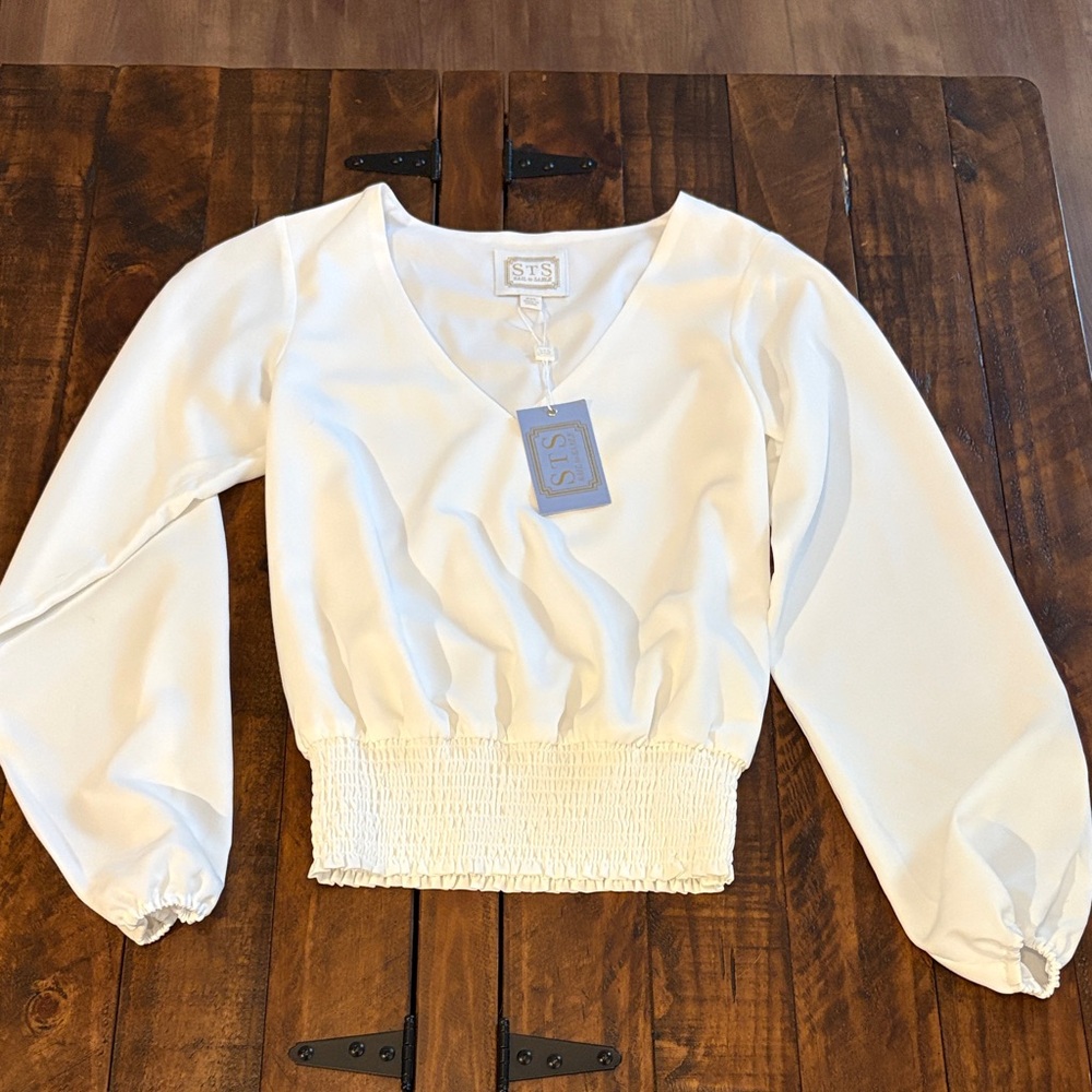 Sail to Sable Cream V-Neck Blouse
